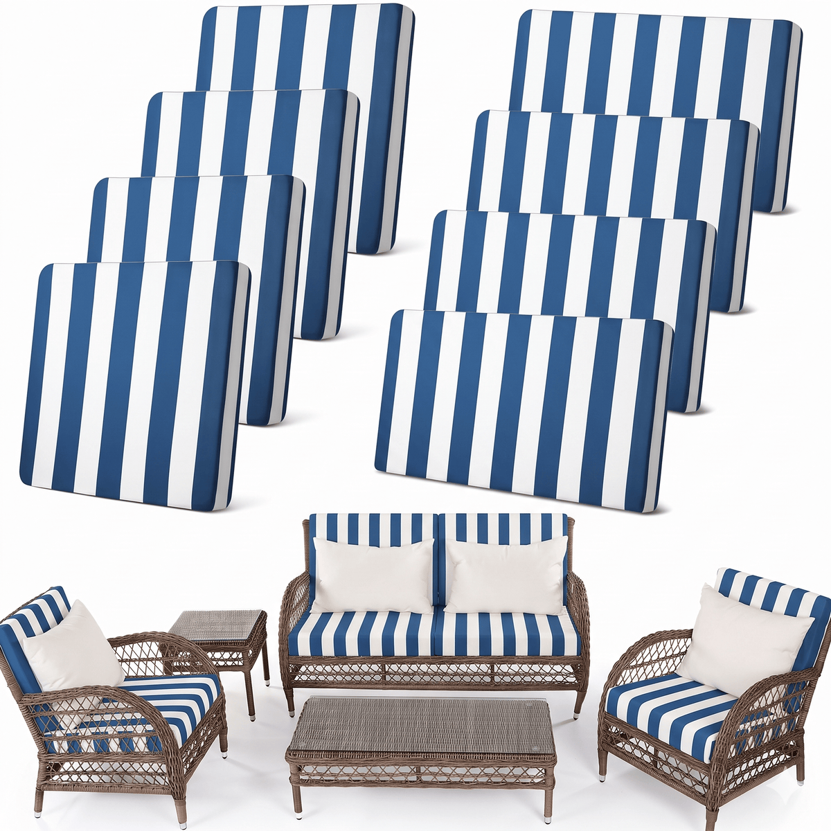 🛋️ Waterproof Outdoor Patio Sofa Cushion Covers 🔥