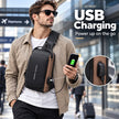 🔒 Anti-Theft Smart Sling Bag | Built-in USB Charging & Secure Combination Lock