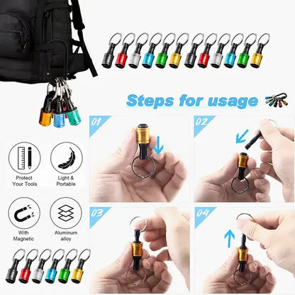 1/4" Hex Quick Release Drill Bit Holder Keychain!