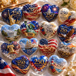 🇺🇸 America 250th Anniversary Commemorative Heart Ornament Collection | 15-Piece Patriotic Keepsake Set🎁Buy 2 Free Shipping