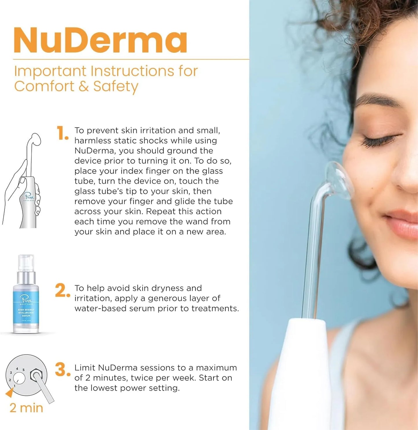 Handheld Skin Therapy Wand Machine w/Neon – Anti-Aging - Skin Tightening - Wrinkle Reducing - Dark Circles – Clarifying - Hair & Scalp Stimulator