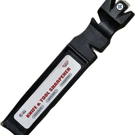 Multi-Purpose Knife & Tool Sharpener – Made in USA Manual Blade Sharpener for Kitchen, Outdoor Knives, Scissors & Axes