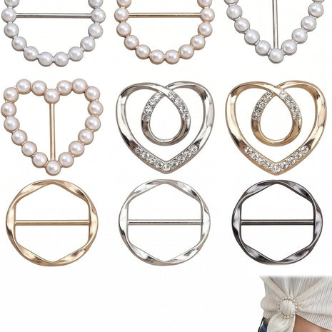 ✨ 9-Piece Shirt & Scarf Clip Set – Effortless Everyday Style