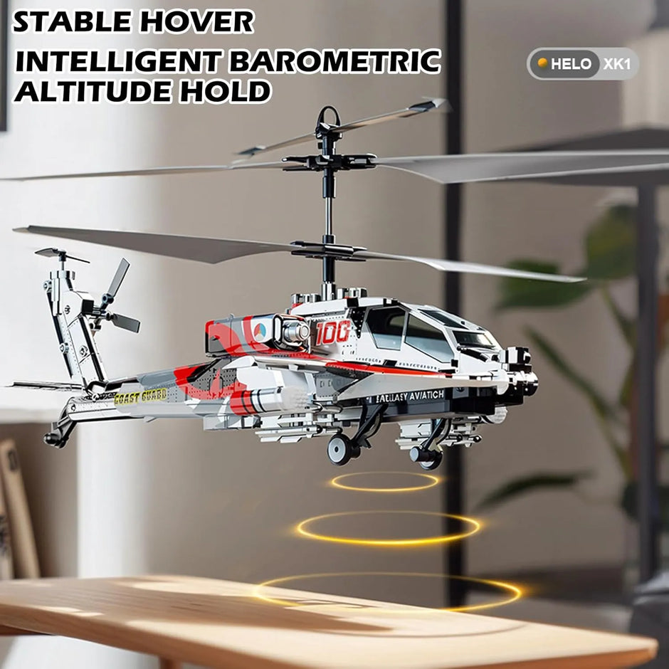 3.5 Channel Military RC Helicopters with LED Light, Altitude Hold, One Key Take Off/Landing