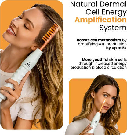 Handheld Skin Therapy Wand Machine w/Neon – Anti-Aging - Skin Tightening - Wrinkle Reducing - Dark Circles – Clarifying - Hair & Scalp Stimulator