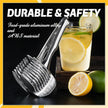 Creative Kitchen Slice Cutting Tool, Food‑Grade Aluminum Alloy Hand‑Held Slicer, Quick Slicing Holder for Lemon, Tomato, Onion & Soft Fruits Vegetables