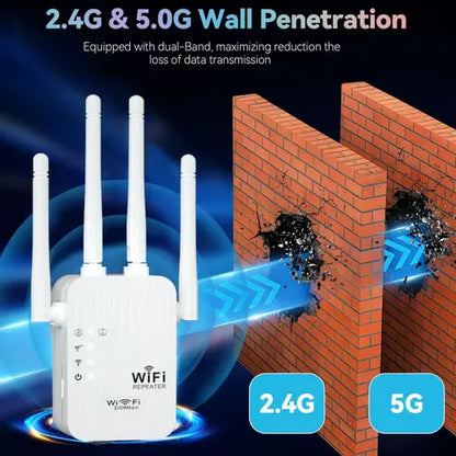 🔥HOT SALE 49% OFF✨WiFi Extender 2025, 1200Mbps Dual Band (5GHz/2.4GHz) Signal Booster