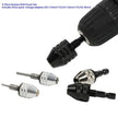2-Piece Keyless Drill Chuck Adapter Set – 1/4′′ Hex Quick Change (0.3-8mm) for Impact Drivers & Power Tools