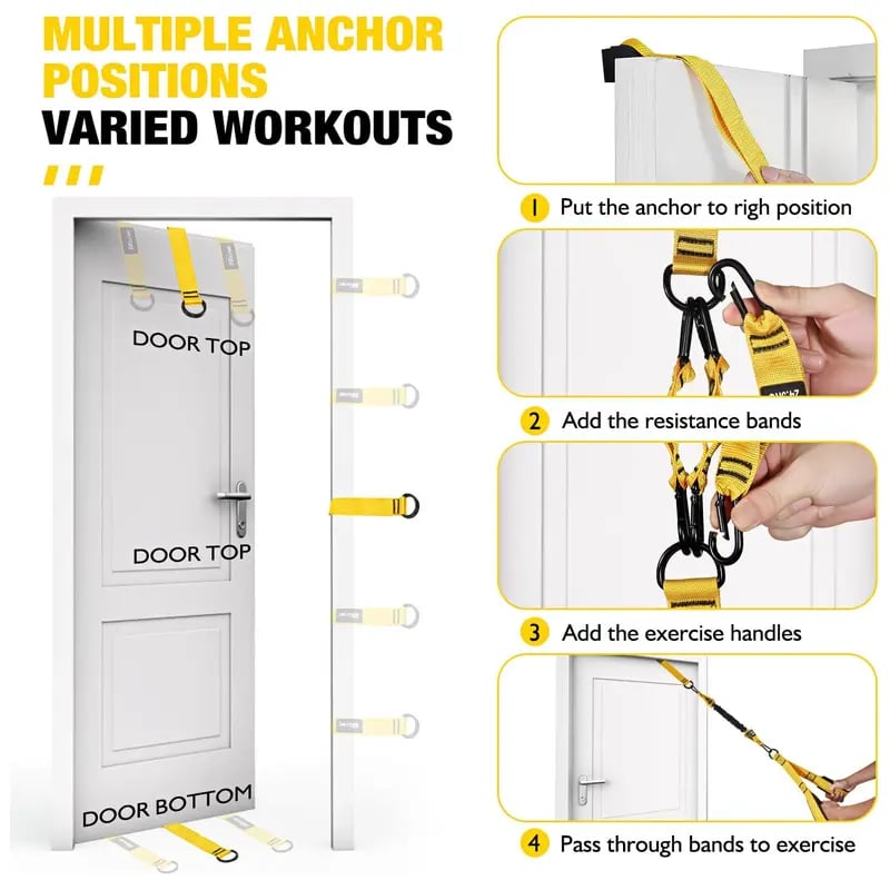 🔥💪 225LBS Heavy Duty Cable Resistance Band Home Gym Training Set