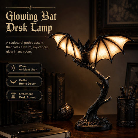 🔥Halloween Promotion - Lichtgevende vleermuis-tafellamp 🦇