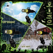 Halloween Green/Red Swamp Laser Projector - IP67 Waterproof Outdoor Haunted House Laser Light with Timer