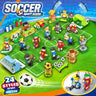 2026 World Cup Soccer Building Blocks Advent Calendar - 24 Pack Mystery Blind Box Toy Set with 10 Figures, Playable Field & Keychains (712 PCS)
