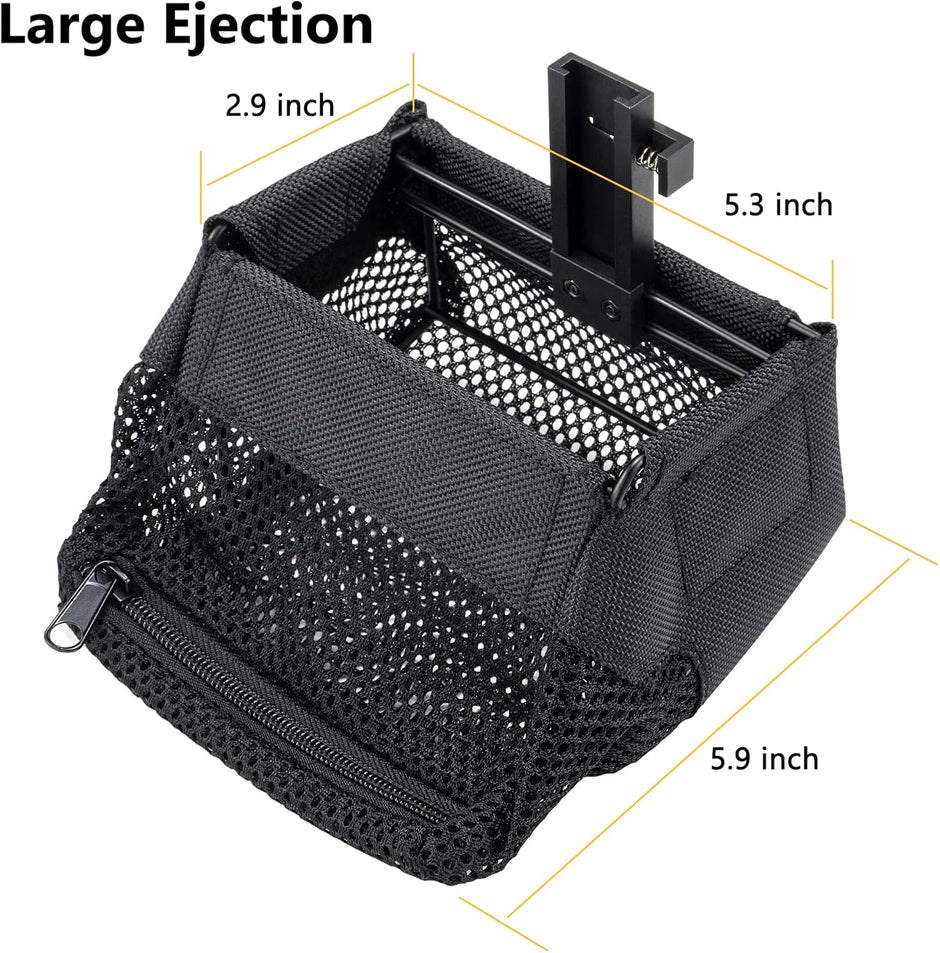 Quick-Release Brass Catcher with Heat-Resistant Mesh, Dual Picatinny Rail Mounts – Shell Casing Collector