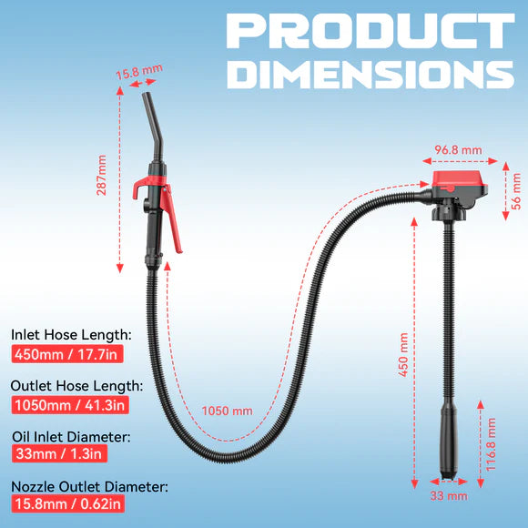 ✅ ⛽ Cordless Fuel Transfer Pump Compatible with DeWalt 20V & Milwaukee 18V Batteries