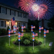 🌈Light Up Your 4th of July – 8-Pack Flag Lights with 8 Stunning Modes for Yard & Pathway