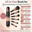 6-in-1 Portable Makeup Brush Set – Beauty Essentials On the Go