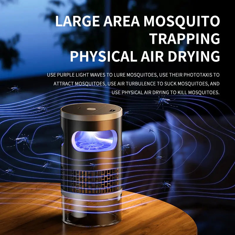 Indoor Insect Trap with Light and Suction Non Zapper Flying Bug Catcher for Mosquitoes Fruit Flies Gnats and Moths