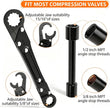 Compression Sleeve Puller Tool for 1/2' & 3/4' Brass Pipes, Rust-Resistant Ferrule Remover, Pipe Ring Extraction Kit for Corroded/Frozen Supply Stops, Removes Nut & Ferrule Safely – No Pipe Damage (Fits NPT 1/2', 3/4')