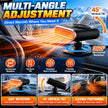 ❄️ 12V Portable Car Heater & Windshield Defogger – Adjustable Warm Air Fan