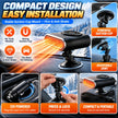 ❄️ 12V Portable Car Heater & Windshield Defogger – Adjustable Warm Air Fan