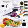 🏆Flash Sale⚡🥕 Professional Vegetable Chopper – 7-in-1 Multi-Cutter with Dishwasher-Safe Blades!