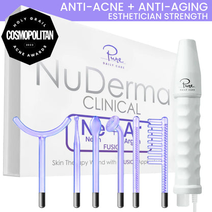 Handheld Skin Therapy Wand Machine w/Neon – Anti-Aging - Skin Tightening - Wrinkle Reducing - Dark Circles – Clarifying - Hair & Scalp Stimulator