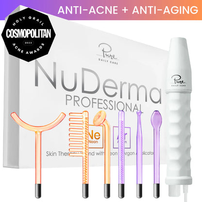 Handheld Skin Therapy Wand Machine w/Neon – Anti-Aging - Skin Tightening - Wrinkle Reducing - Dark Circles – Clarifying - Hair & Scalp Stimulator