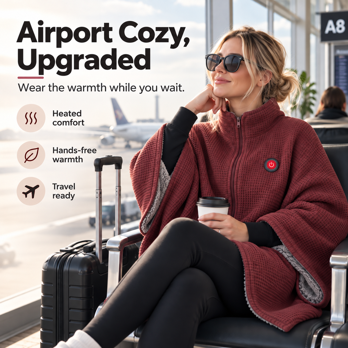 🔥 Wearable Heated Blanket – Stay Warm, Keep Your Hands Free