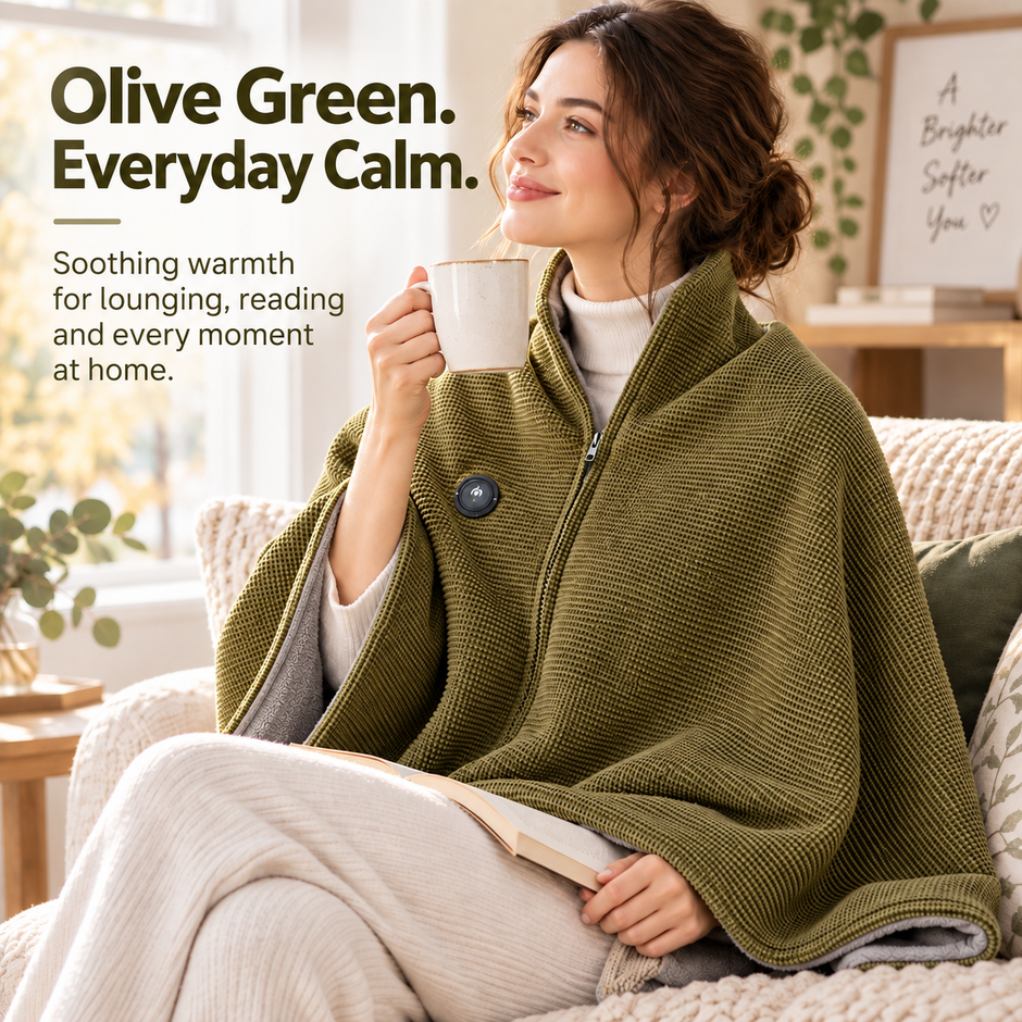 🔥 Wearable Heated Blanket – Stay Warm, Keep Your Hands Free