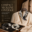 🧣 Effortless Glamour: Pop-On Pearl Necklace Scarf ✨