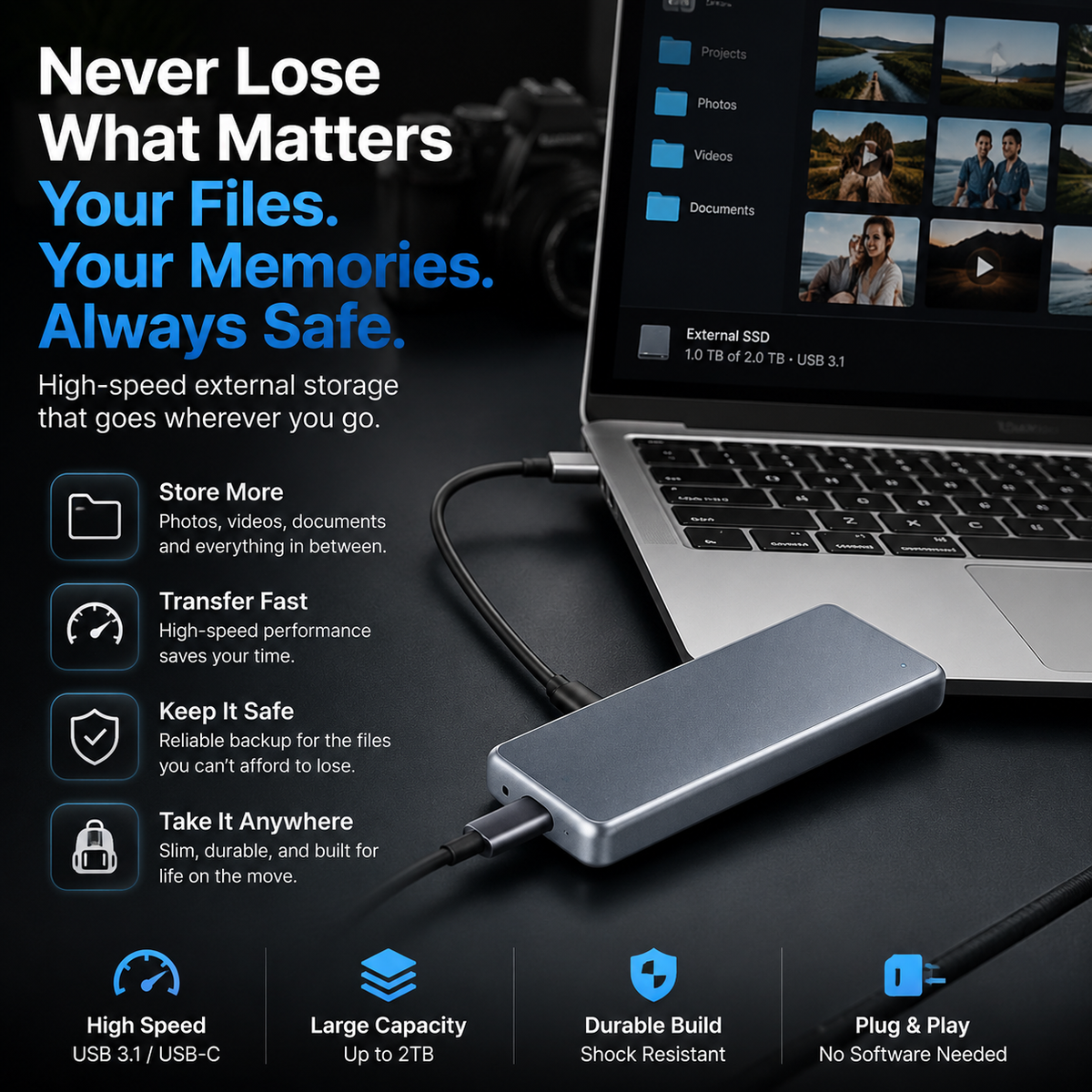 Move Photos and Files Off Your Device—and Keep Them Close