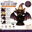 🔥Halloween Promotion - 🐈 Gothic Stained Glass Witch Black Cat Table Lamp | Halloween Witch Hat Night Light Decor