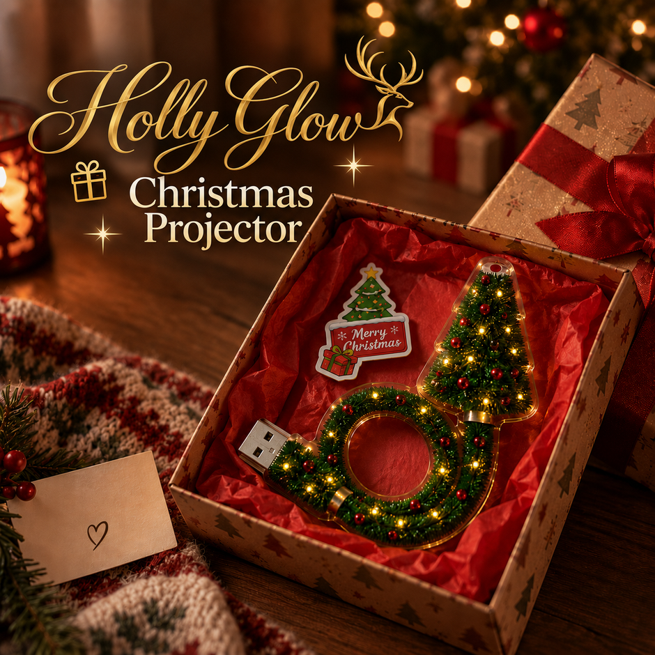HollyGlow Christmas Projector