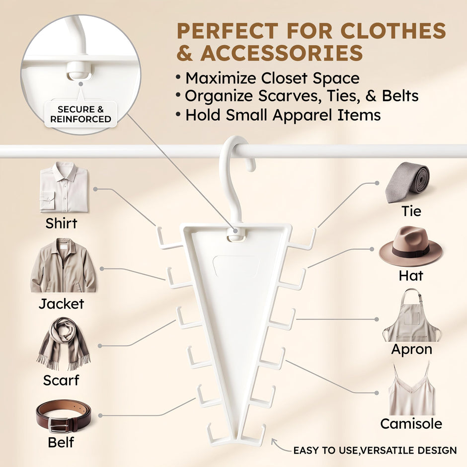 V-Shaped Double-Sided Closet Organizer Hanger