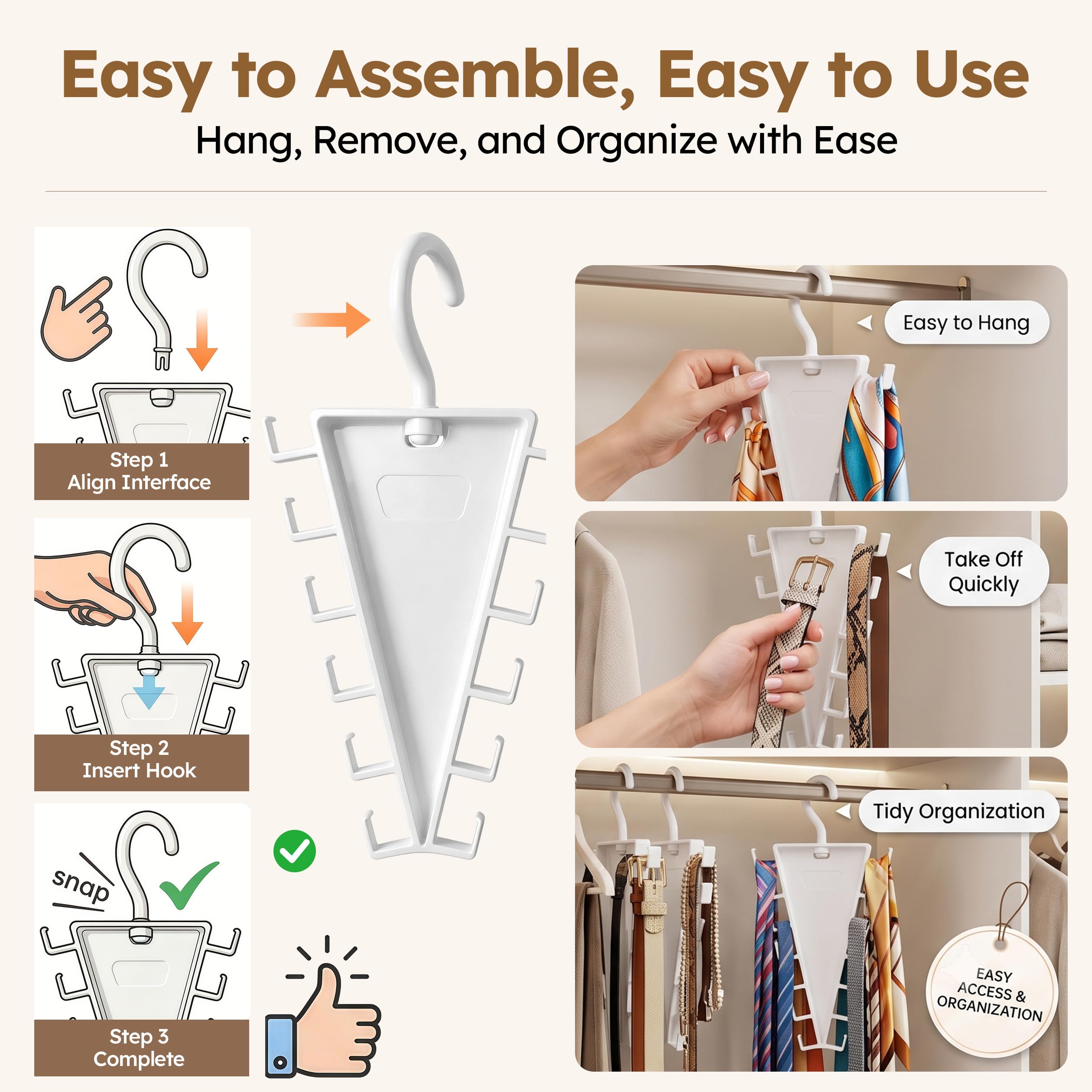 V-Shaped Double-Sided Closet Organizer Hanger