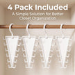 V-Shaped Double-Sided Closet Organizer Hanger