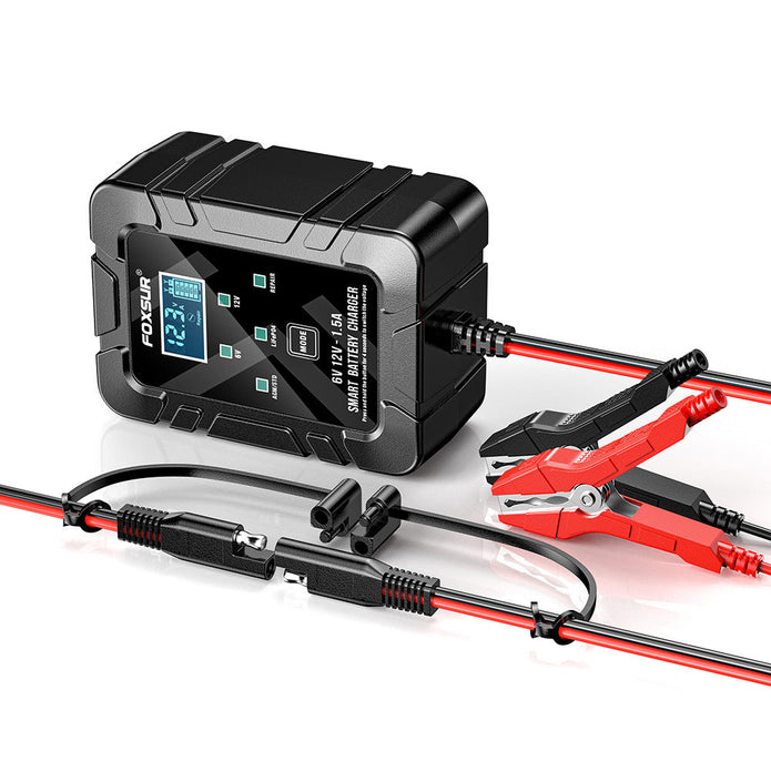 FOXSUR 6V/12V 1.5A Smart Battery Charger