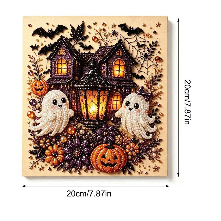 Spooky Cute Ghost Pearl Diamond Painting Kit – 8