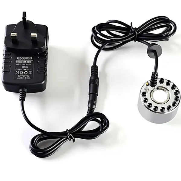 Ultrasonic Mist Maker & Fogger with LED Lights - Waterproof Submersible Ultrasonic Fog Generator for Ponds, Fountains & Halloween Decor
