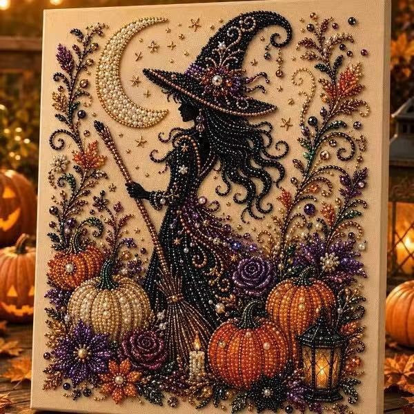 Spooky Cute Ghost Pearl Diamond Painting Kit – 8