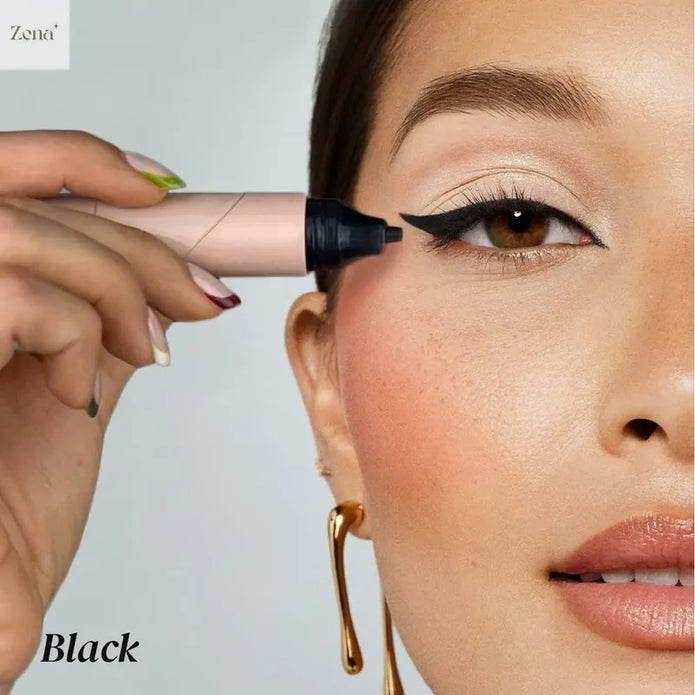 Wing Eyeliner Stamp Pen – Dual-Ended Waterproof Liquid Eyeliner in Black & Brown