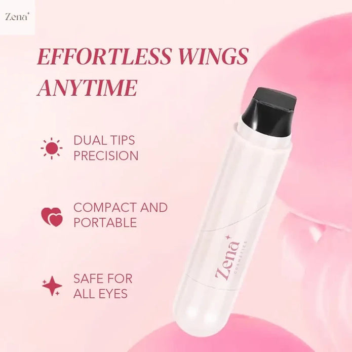 Wing Eyeliner Stamp Pen – Dual-Ended Waterproof Liquid Eyeliner in Black & Brown