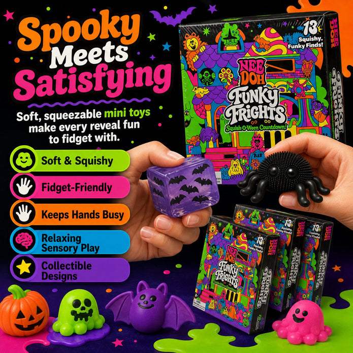 NeeDoh Funky Frights Squish-O-Ween Countdown – 13-Day Halloween Squishy Toy Calendar
