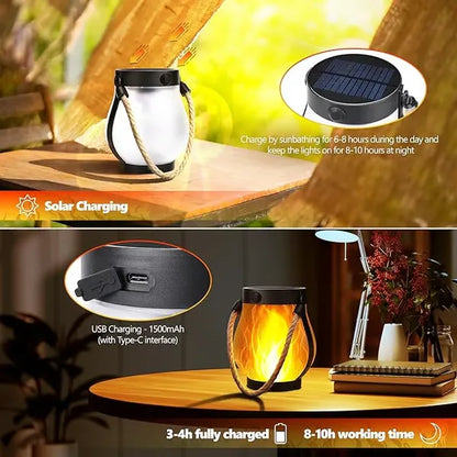✨Last Day Promotion--Dancing flame Solar Lantern Outdoor Lights