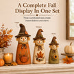 🔥Halloween Promotion - Hand-Carved Vintage Scarecrow Fall Decor Set