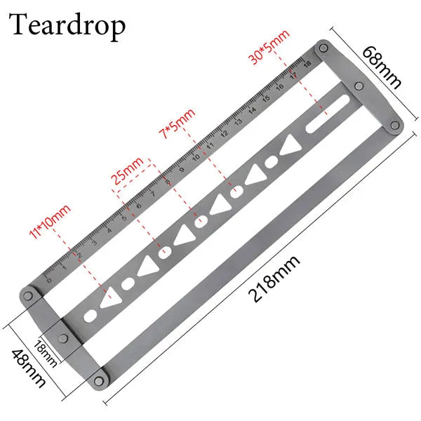 🎖️Adjustable Leather Belt Hole Punch | Stainless Steel Ruler Tool for Belts & Straps