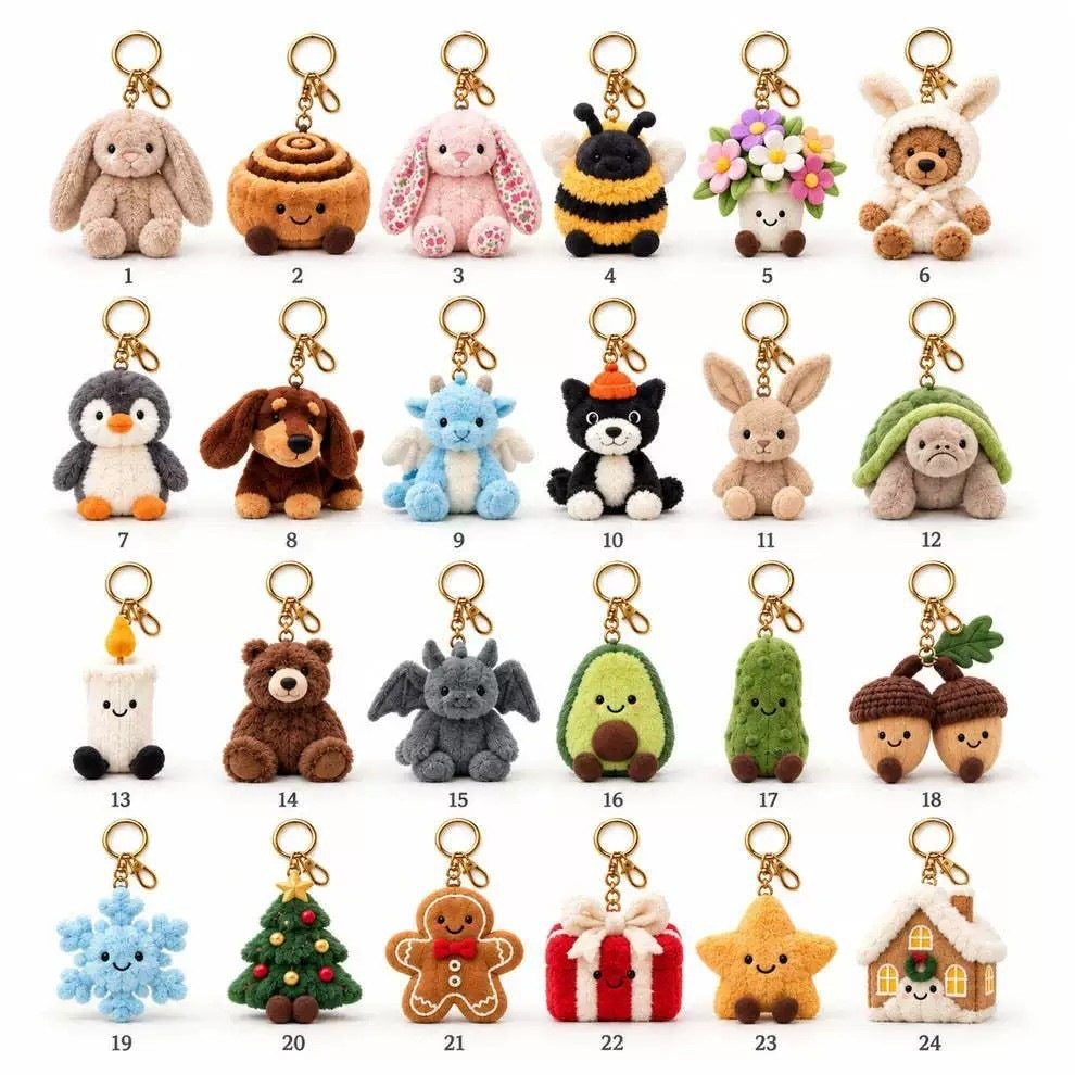 Plush charm advent calendar