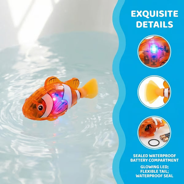 🐠 4-Piece Electronic LED Pet Fish Bath Toy Set