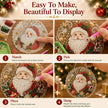 🎄Christmas Pearl Diamond Art Hanging Ornament Kit | Luxury Flocked Canvas with Scratch-Resistant Non-Fading Pearl Beads DIY Handmade Holiday Hanging Decor 🎅💎