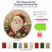 🎄Christmas Pearl Diamond Art Hanging Ornament Kit | Luxury Flocked Canvas with Scratch-Resistant Non-Fading Pearl Beads DIY Handmade Holiday Hanging Decor 🎅💎